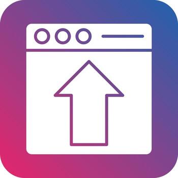Webpage Upload Icon Vector Design