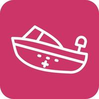 Rescue Boat Icon Vector Design