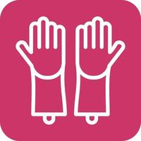 Cleaning Gloves Icon Vector Design