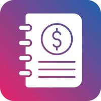 Accounting Book Icon Vector Design