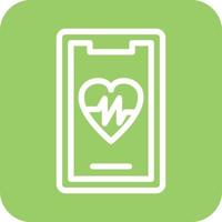 Mobile Heart Rate Icon Vector Design