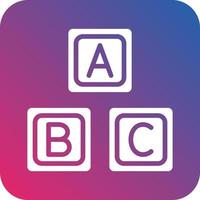 ABC Blocks Icon Vector Design