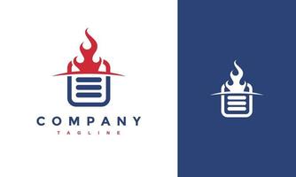 battery fire logo vector