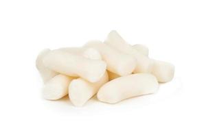 Tteok or Korean Rice Cakes isolated on white background with a clipping path photo