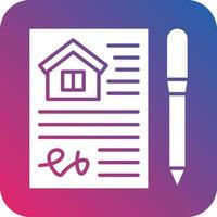 House Contract Icon Vector Design