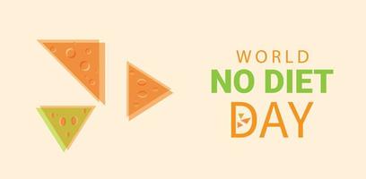 World No Diet Day. Template for background, banner, card, poster. vector