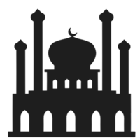 illustration de islamique mosquée silhouette png