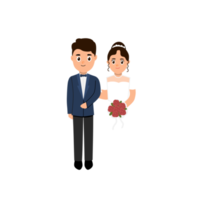 Wedding couple and married character png