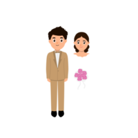 Wedding couple and married character png