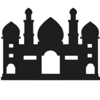 Illustration of islamic mosque silhouette png