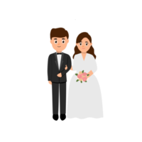 Wedding couple and married character png