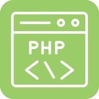php codificación icono vector diseño