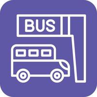 Bus Stop Icon Vector Design