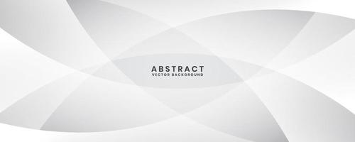 White geometric abstract background overlap layer on bright space with waves effect decoration. Graphic design element cutout style concept for banner, flyer, card, brochure cover, or landing page vector