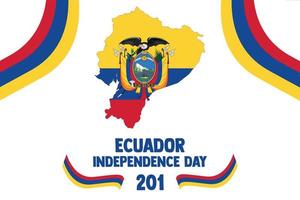 Ecuador independencia día 201 th vector