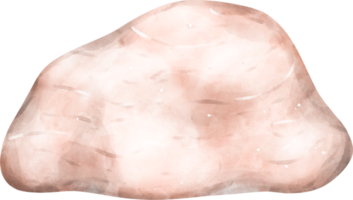 carino acquerello leggero Marrone pietra roccia cartone animato mano pittura png