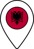 Albanien Flagge Karte Stift Navigation Symbol. png