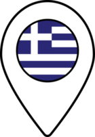 grekland flagga Karta stift navigering ikon. png