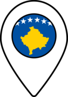 kosovo Flagge Karte Stift Navigation Symbol. png