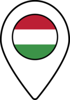 Hungary flag map pin navigation icon. png