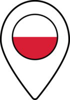 Poland flag map pin navigation icon. png