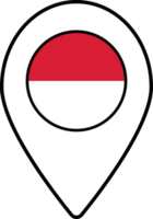 Monaco vlag kaart pin navigatie icoon. png