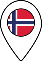 Norway flag map pin navigation icon. png