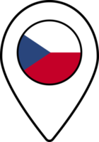 Czech flag map pin navigation icon. png