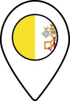 Vaticaan stad vlag kaart pin navigatie icoon. png