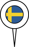 Schweden Flagge Stift Ort Symbol. png