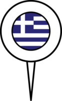 Grèce drapeau épingle emplacement icône. png
