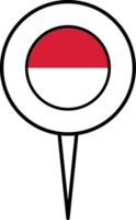 Monaco Flagge Stift Ort Symbol. png