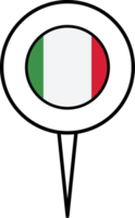 Itália bandeira PIN localização ícone. png