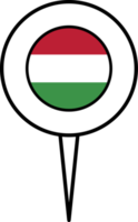 Hungary flag pin location icon. png