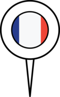 France flag pin location icon. png