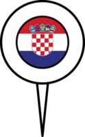 kroatien flagga stift plats ikon. png