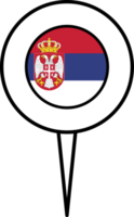 Serbien Flagge Stift Ort Symbol. png