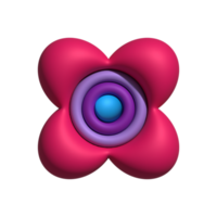 3D flower isolated png