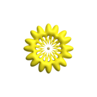 3D flower isolated png