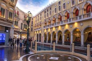 MACAU, CHINA - FEB 23th, 2023-The Venetian Hotel, Macao - The famous shopping mall, luxury hotel and the Casino. photo