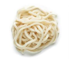 close up udon noodle isolated on white background with clipping path photo