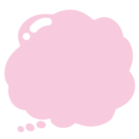 bocadillo de diálogo de nube rosa png