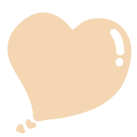 Yellow heart speech bubble png