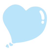 blu cuore discorso bolla png