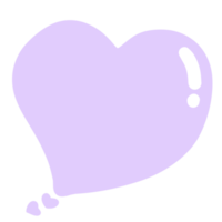 bocadillo de diálogo de corazón púrpura png