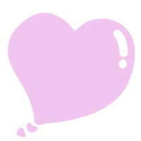 Pink heart speech bubble png