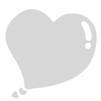 Gray heart speech bubble png