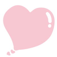 roze hart toespraak bubbel png