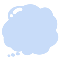 azul nube habla burbuja png