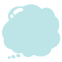 azul nube habla burbuja png